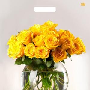 Полиэтиленовый пакет ПВД с прорубной ручкой 60 мкм 38х45 см Восхищение 50 шт