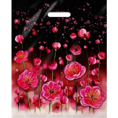 Полиэтиленовый пакет ПВД с прорубной ручкой 60 мкм 38х47 см Серенада 50 шт