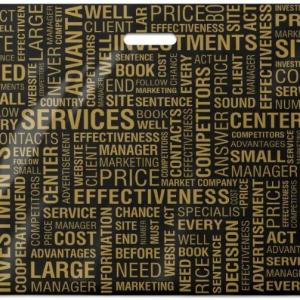 Полиэтиленовый пакет ПВД с прорубной ручкой 70 мкм 50х60 см Графика черный 50 шт