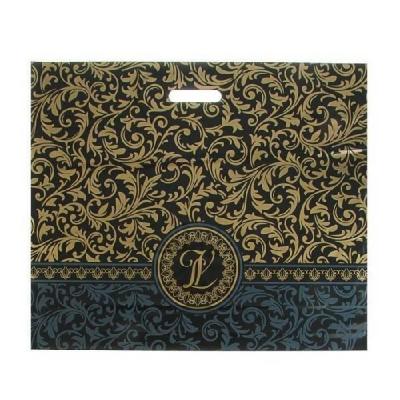 Полиэтиленовый пакет ПВД с прорубной ручкой 70 мкм 50х60 см Версаль черный 50 шт