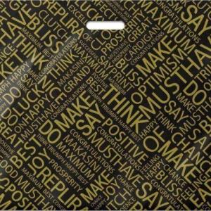 Полиэтиленовый пакет ПВД с прорубной ручкой 70 мкм 71х50 см Максима черный 25 шт