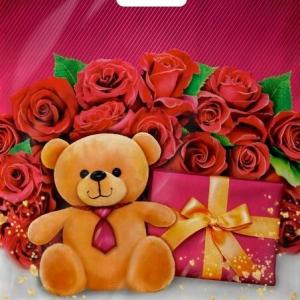 Полиэтиленовый пакет ПВД с прорубной ручкой 80 мкм 40х50 см Поклонник 50 шт