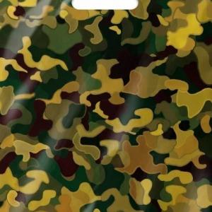 Полиэтиленовый пакет ПВД с прорубной ручкой 90 мкм 30х40 см Хаки 50 шт