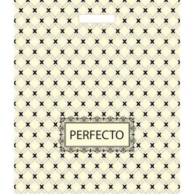 Полиэтиленовый пакет ПВД с прорубной ручкой 90 мкм 42х48 см Перфекто Беж 25 шт