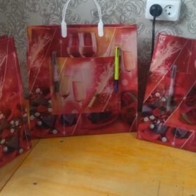 Полиэтиленовый пакет СЛПР с пластиковыми ручками 34х33х10 см Фиеста с кармашком 900292