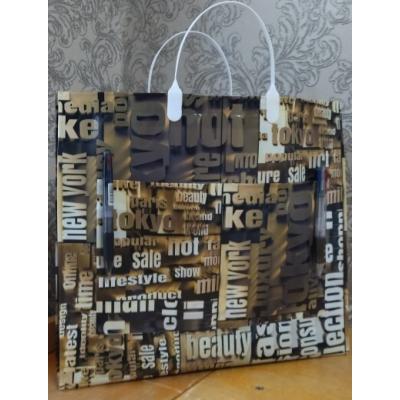 Полиэтиленовый пакет СЛПР с пластиковыми ручками 34х33х10 см Голден с карманами 905711