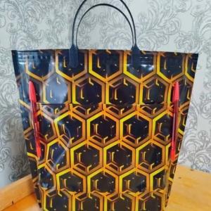 Полиэтиленовый пакет СЛПР с пластиковыми ручками 36х34х10 см Элит с карманами 905656