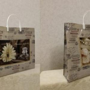 Полиэтиленовый пакет СЛПР с пластиковыми ручками 37х34х10 см Фаворит с карманами 904696