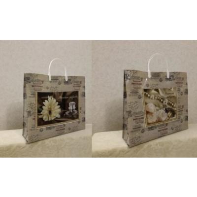 Полиэтиленовый пакет СЛПР с пластиковыми ручками 37х34х10 см Фаворит с карманами 904696