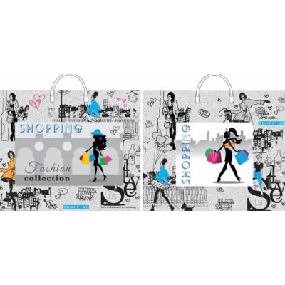 Полиэтиленовый пакет СЛПР с пластиковыми ручками 39х34х10 см Шоппинг с карманами 904699