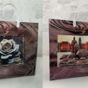 Полиэтиленовый пакет СЛПР с пластиковыми ручками 39х34х10 см Смак с карманами 902505