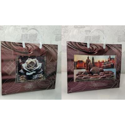 Полиэтиленовый пакет СЛПР с пластиковыми ручками 39х34х10 см Смак с карманами 902505