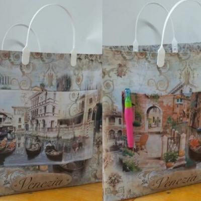 Полиэтиленовый пакет СЛПР с пластиковыми ручками 39х34х10 см Венеция с кармашком 902503