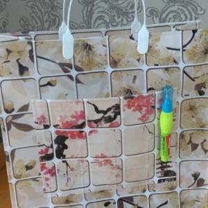 Полиэтиленовый пакет СЛПР с пластиковыми ручками 40х34х10 см Банзай с карманами 905651