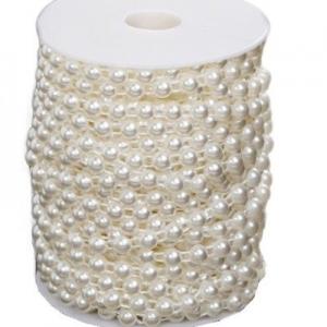 Полубусины жемчуг на бобине 10 мм 10 м Молочный