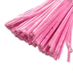 Проволока синельная бархатная 6 мм 30 см розовый 100 шт/уп