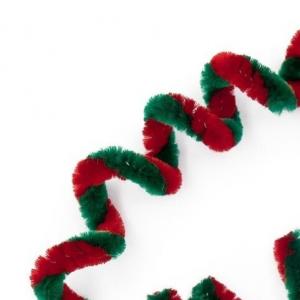 Проволока синельная двухцветная 50 шт Красный/зеленый 172214