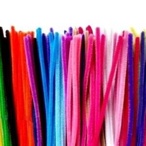 Проволока синельная с люрексом 6 мм 30 см ассорти 100 шт/уп