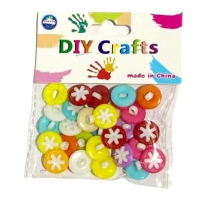 Пуговицы детские Снежинки 10 мм