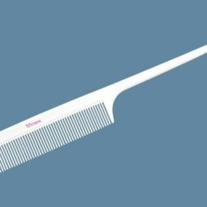 Расческа-гребень с частыми зубьями CHP-008 силиконовый с хвостиком 21.5 см