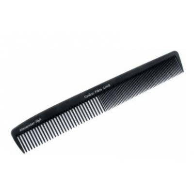Расческа-гребень с редкими и частыми зубьями CF73 % карбоновая комбинированная 18 см