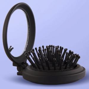 Расческа массажная 2392 складная с зеркалом