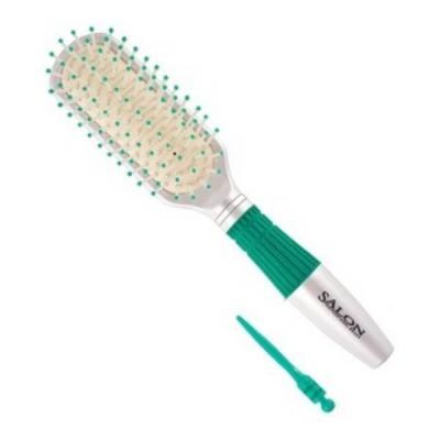 Расческа массажная с пластиковыми зубьями со вставкой для отделения прядей Salon Professional 340-99048TER