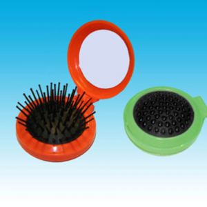 Расческа массажная складная с зеркалом круглая 94064*