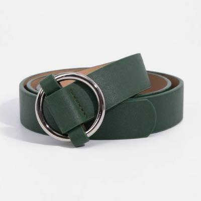 Ремень женский, 2.8*110 см, гладкий, пряжка металл, цвет зелёный 575019