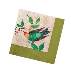 Салфетки бумажные 33*33 см 3 сл Рисунок с птицами 20 шт