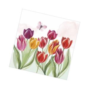 Салфетки бумажные 33*33 см 3 слоя Цветочная иллюзия 20 шт