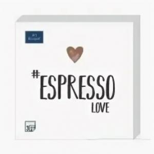 Салфетки бумажные 33*33 см DB Еspresso love 3 сл 20 л