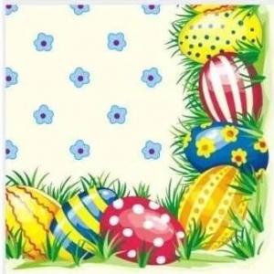 Салфетки бумажные 33*33 см DB Пасхальные яйца №1 2-х сл.с рис.(20 л)