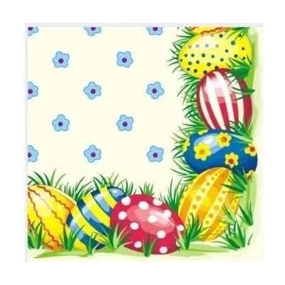 Салфетки бумажные 33*33 см DB Пасхальные яйца №1 2-х сл.с рис.(20 л)