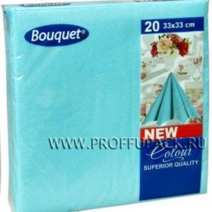 Салфетки бумажные 33*33 см DBC Бирюзовые 2 сл 20 л