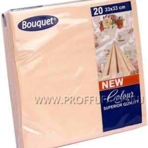 Салфетки бумажные 33*33 см DBC Персиковые 2 сл 20 л