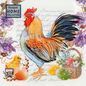 Салфетки бумажные 33*33 см Пасхальная композиция 3-х сл.с рис.(20 л)