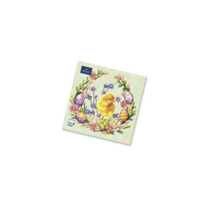 Салфетки бумажные 33*33 см Пасхальный сюрприз 3-х сл.с рис.(20 л)
