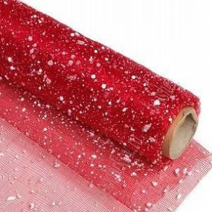Сетка для цветов 50 см*4.5 ярд Снег красный 171245