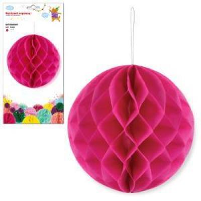 Шар бумажный фуксия 30 см 91630