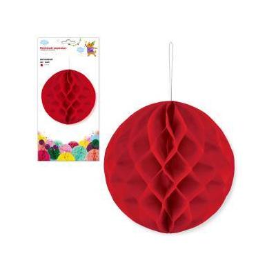 Шар бумажный красный 30 см 91635