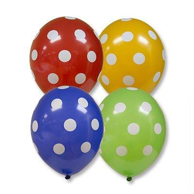 Шар латексный пастель 12 с рисунком Горошек (50шт) 1103-1330