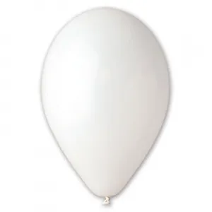 Шар воздушный латексный Пастель 12 (100 шт) White 1102-0299