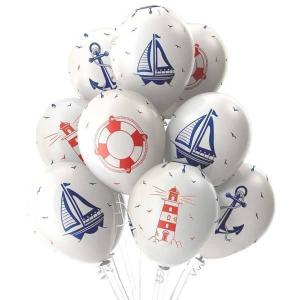 Шар воздушный латексный пастель с рисунком (25 шт) Морская тематика 1103-1742