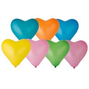 Шар воздушный латексный Сердце Пастель (25 шт) ассорти 1105-0147