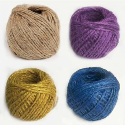 Шпагат джутовый 2 нити 1200 Ктекс 50 м Ассорти