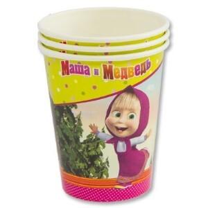 Стакан бумажный Маша и Медведь 250 мл 6 шт 1502-1846