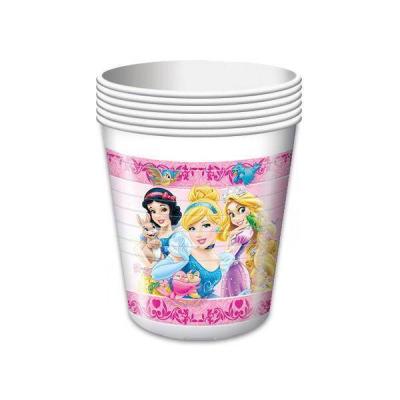 Стакан пластиковый Принцессы и животные 200мл 8шт/уп 1502-1420
