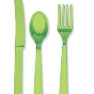 Столовые приборы пластик Kiwi Green 24 шт 1502-0904 ЦЕНА ЗА НАБОР
