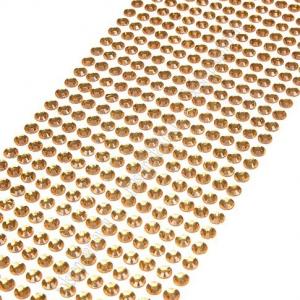 Стразы декоративные (504 шт) 6 мм Золото 172232